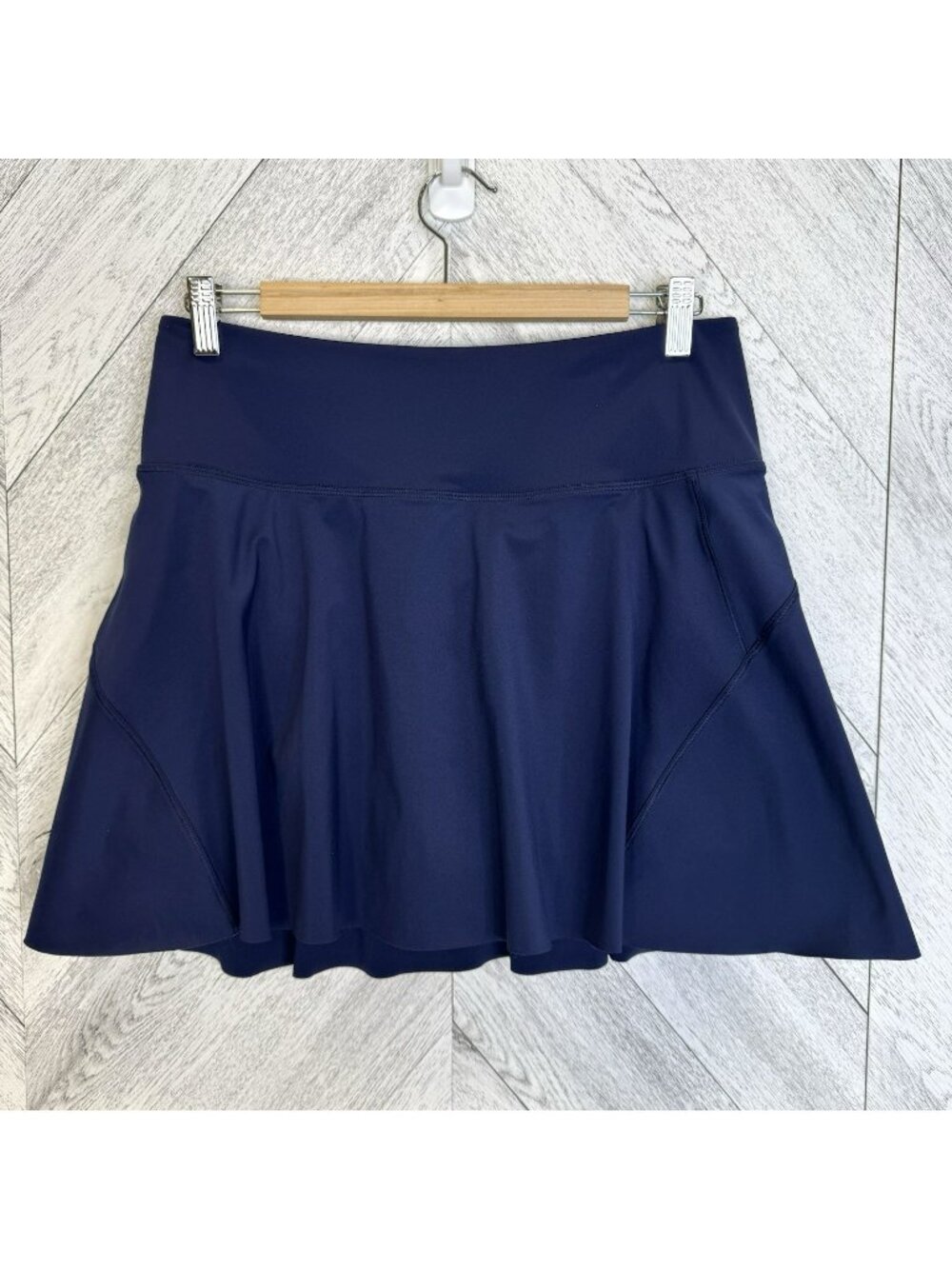 Athleta Ace Tennis Skirt Skort 15.5" Navy Blue Womens Medium Golf Pickleball